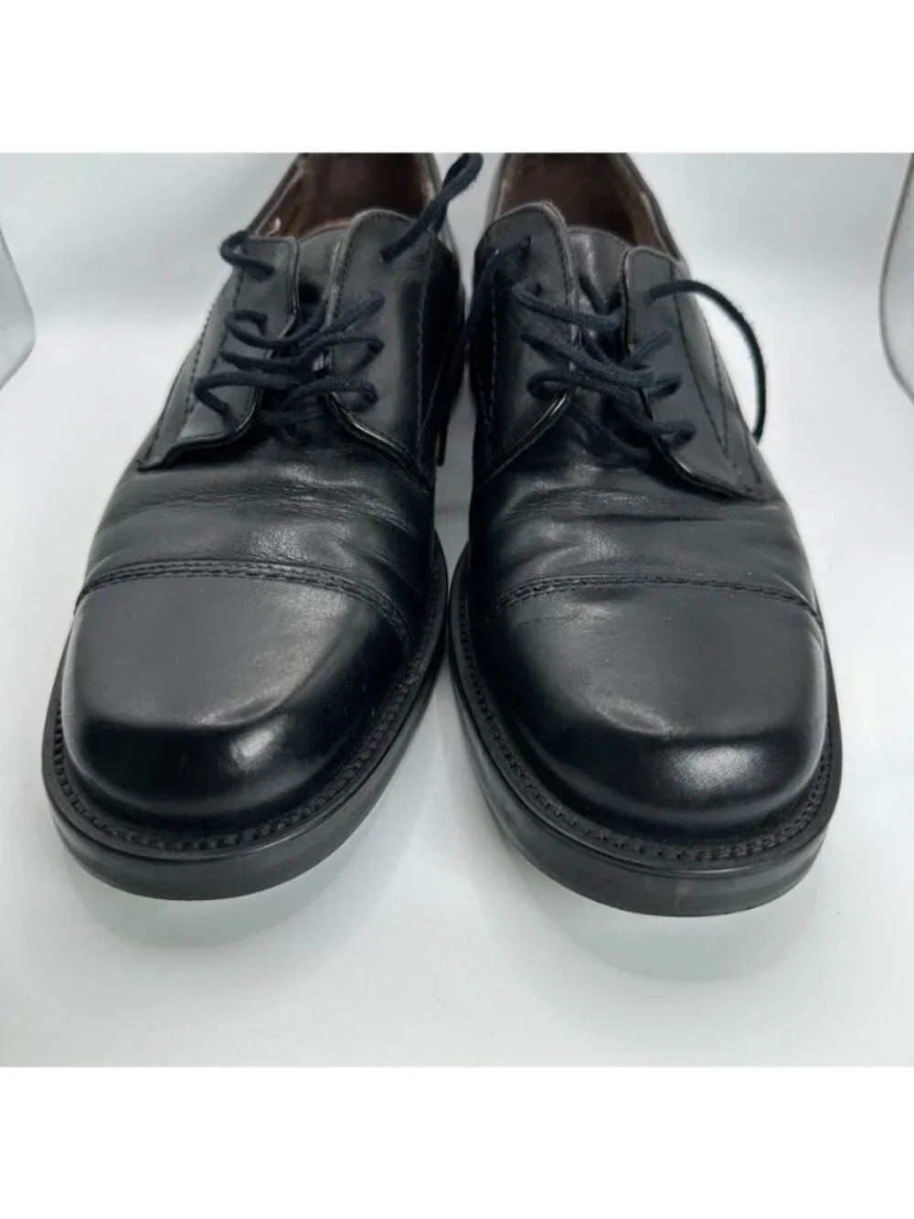 Samuel Hubbard Shoes Mens 9 M Black Cap Toe Oxford Leather Lace Up Made Italy